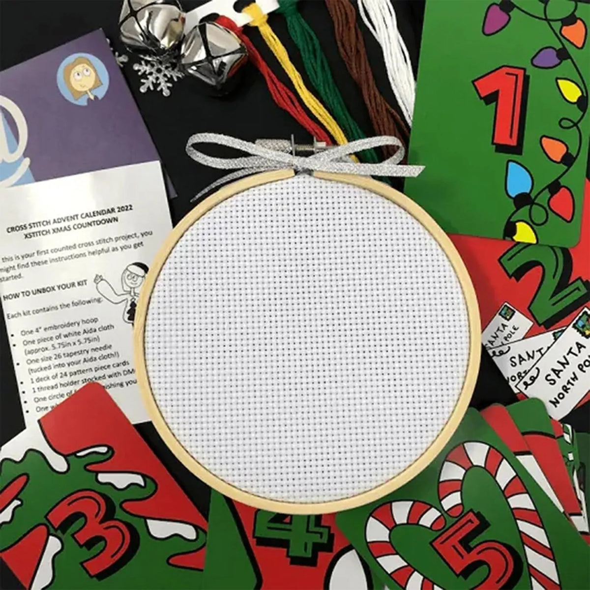 Christmas Cross Stitch Advent Calendar – 24-Day Craft Kit