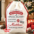 Personalised Special Delivery Santa Sack