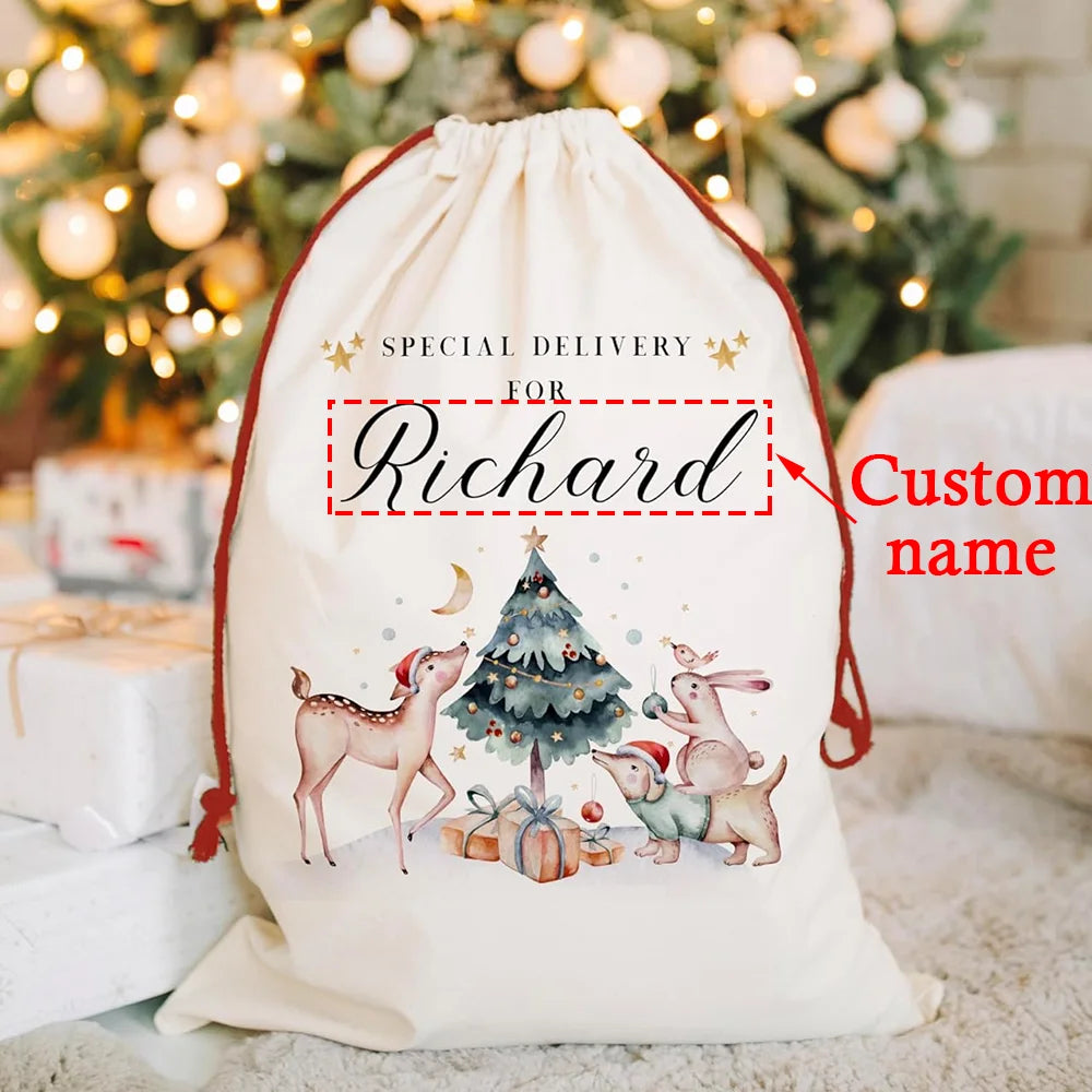 Personalised Christmas Santa Sack – Nutcracker & Animal Designs