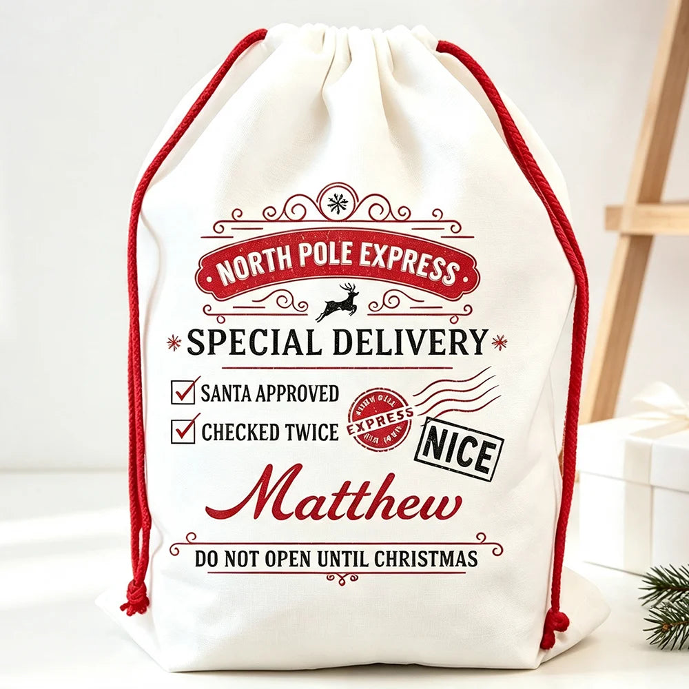 Personalised Special Delivery Santa Sack