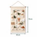 Personalised Fabric Wall Advent Calendar - Cursive Font