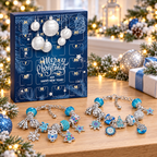 DIY charm jewellery advent calendar – ice blue Christmas scene