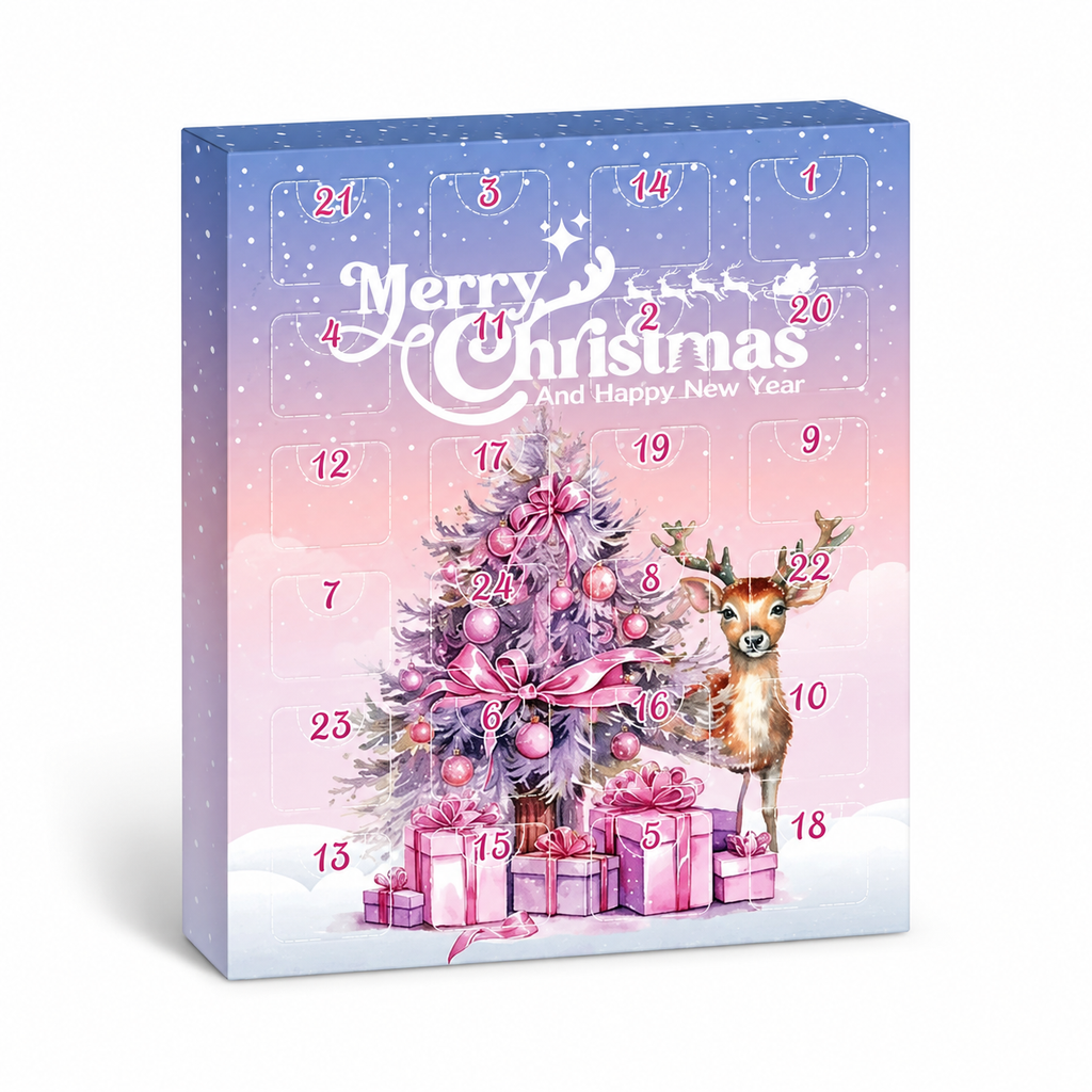 DIY charm jewellery advent calendar on white