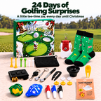 24 Days of Golfing Surprises — golf advent calendar and accessories with the subtitle A little tee-time joy, every day until Christmas