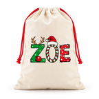 Personalised festive name Santa sack - hero