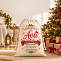 Personalised north pole Santa sack - christmas scene