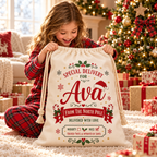 Personalised north pole Santa sack - lifestyle