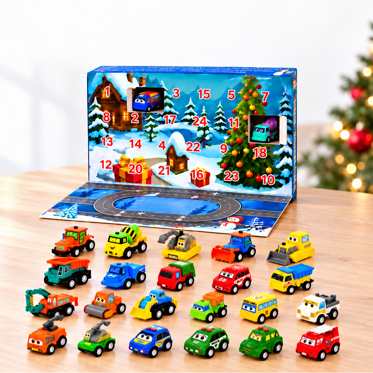 Car Countdown Calendar - Pull Back Cars