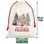 Personalised Woodland Deer Santa Sack – dimensions